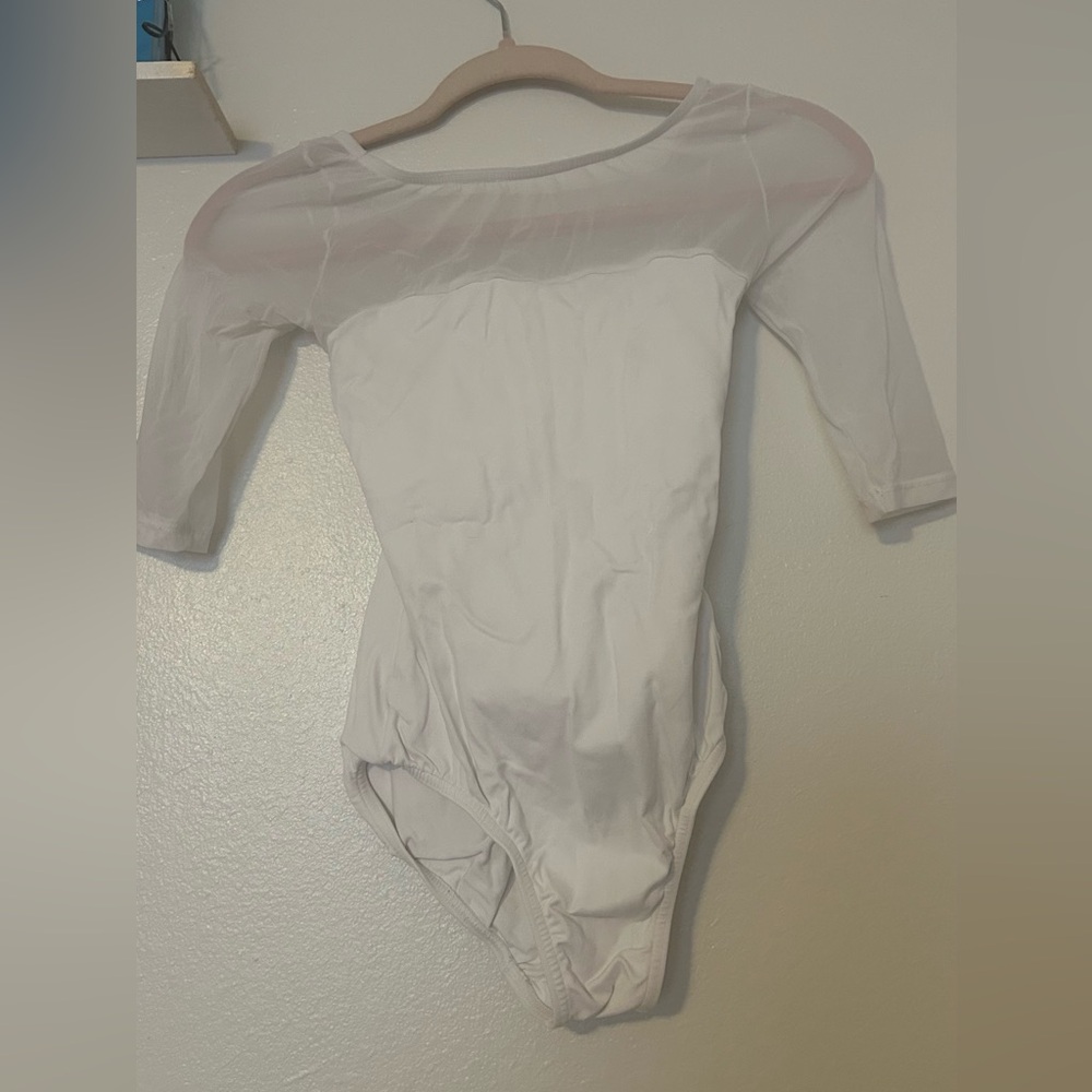 White dance leotard